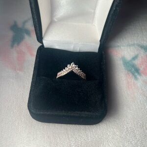 Pandora rose gold Princess Wishbone Ring